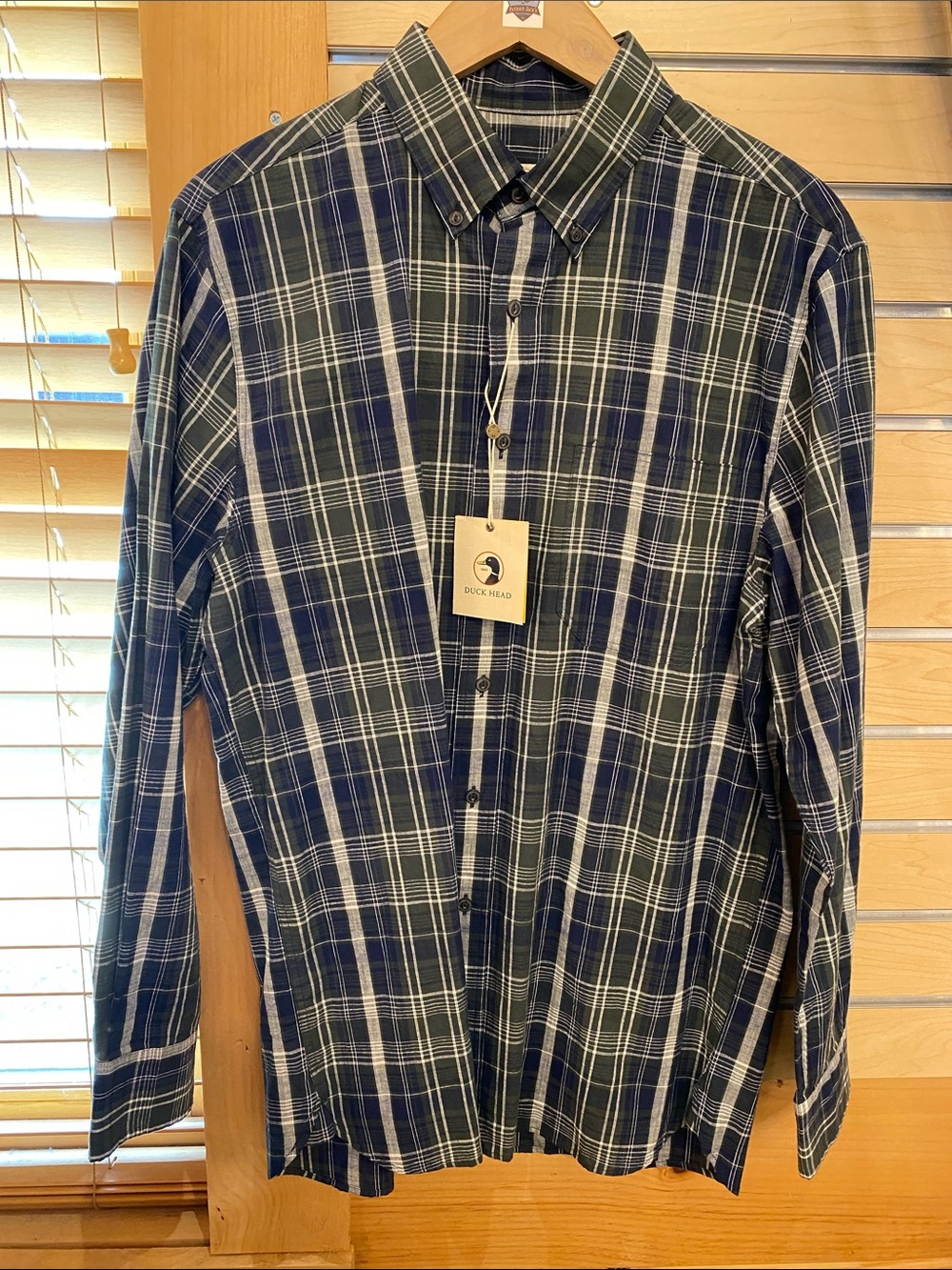 Duck Head Riyal Navy  Plaid Button-Down Shirt